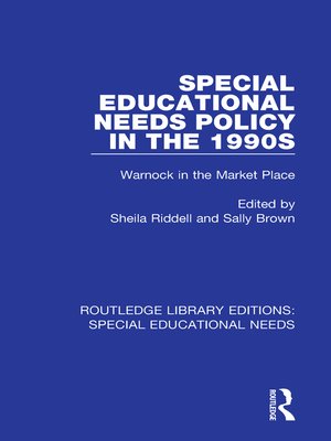 cover image of Special Educational Needs Policy in the 1990s